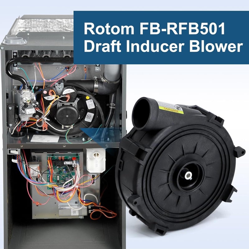 Aibabcue Furnace Draft Inducer Blower Motor Replaces Goodman 0171M00001S, 22307501, Jakel J238-150-15293, 119384-00, Rotom FB-RFB501 Furnaces Blower - Image 5
